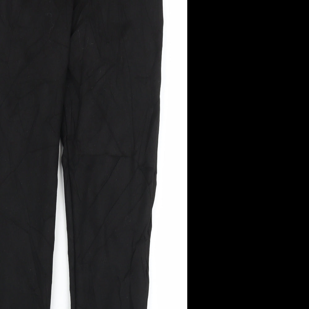 Womens UK Size 12 F&F Regular Fit Carrot Black Trousers