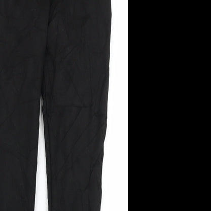 Womens UK Size 12 F&F Regular Fit Carrot Black Trousers