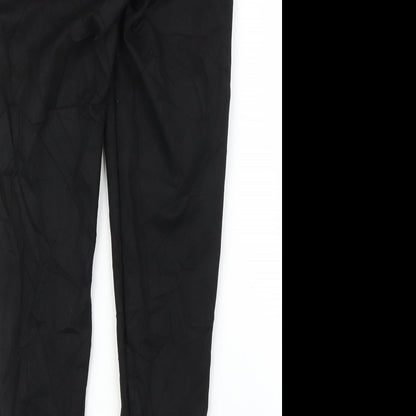 Womens UK Size 12 F&F Regular Fit Carrot Black Trousers