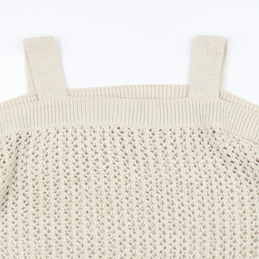 Womens UK Size L M&S Beige Pullover Jumper