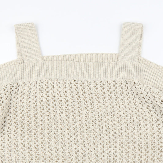Womens UK Size L M&S Beige Pullover Jumper