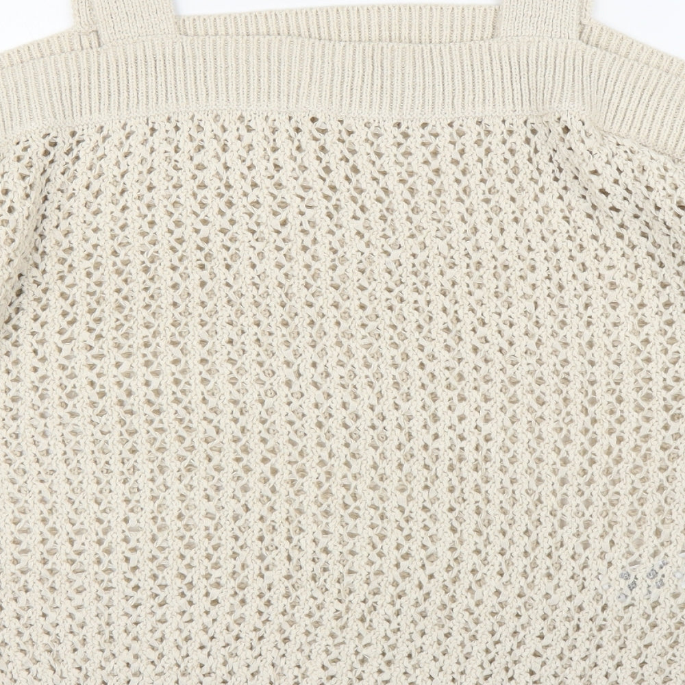 Womens UK Size L M&S Beige Pullover Jumper