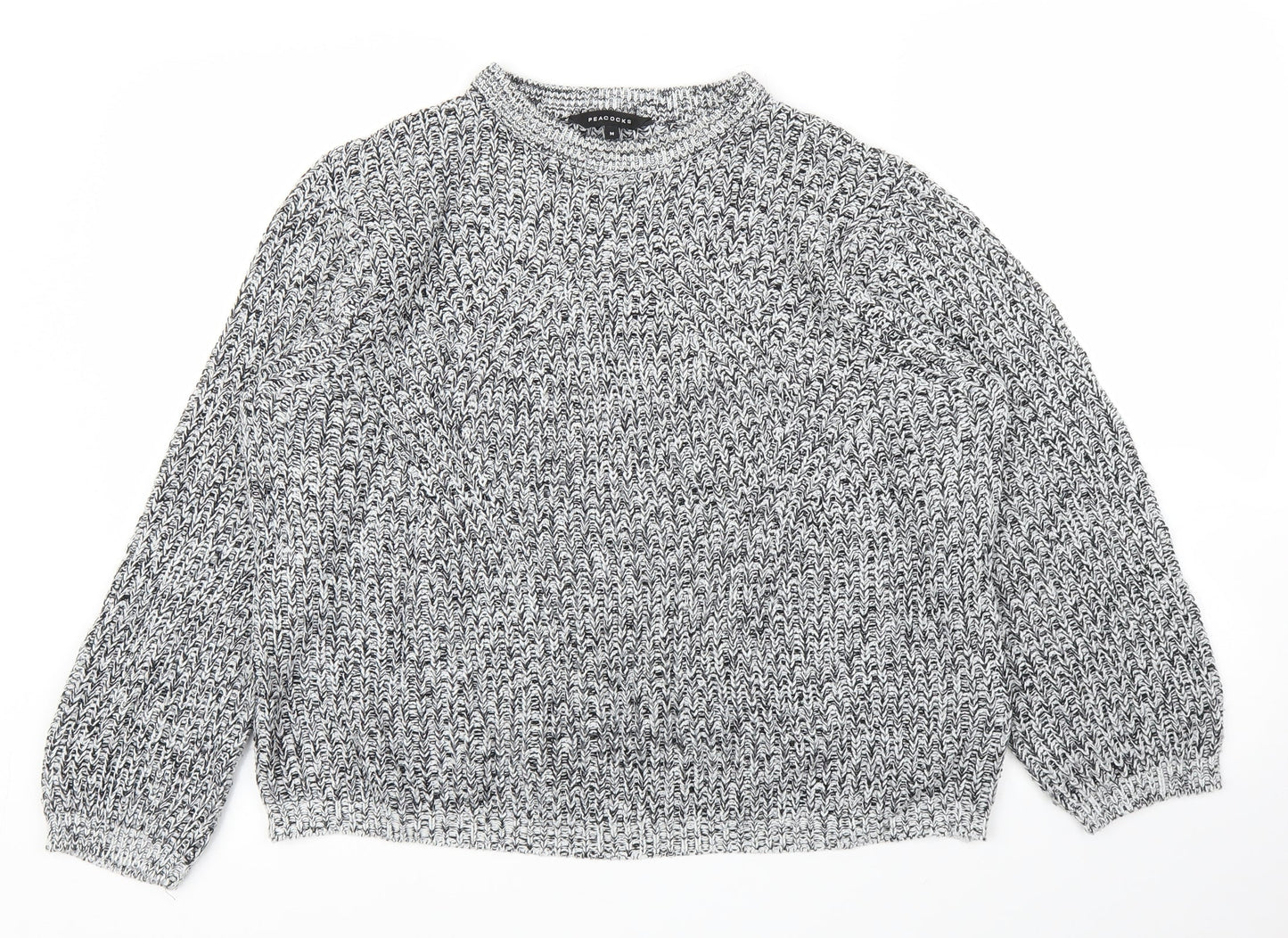 Womens UK Size M Peacocks Grey Pullover Jumper