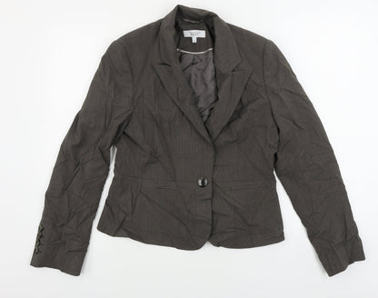 NEXT  Womens Grey Striped  Jacket Blazer Size 14