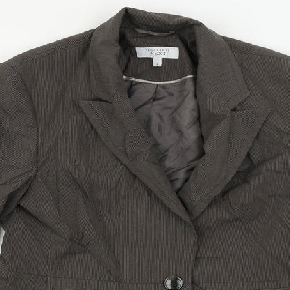 NEXT  Womens Grey Striped  Jacket Blazer Size 14