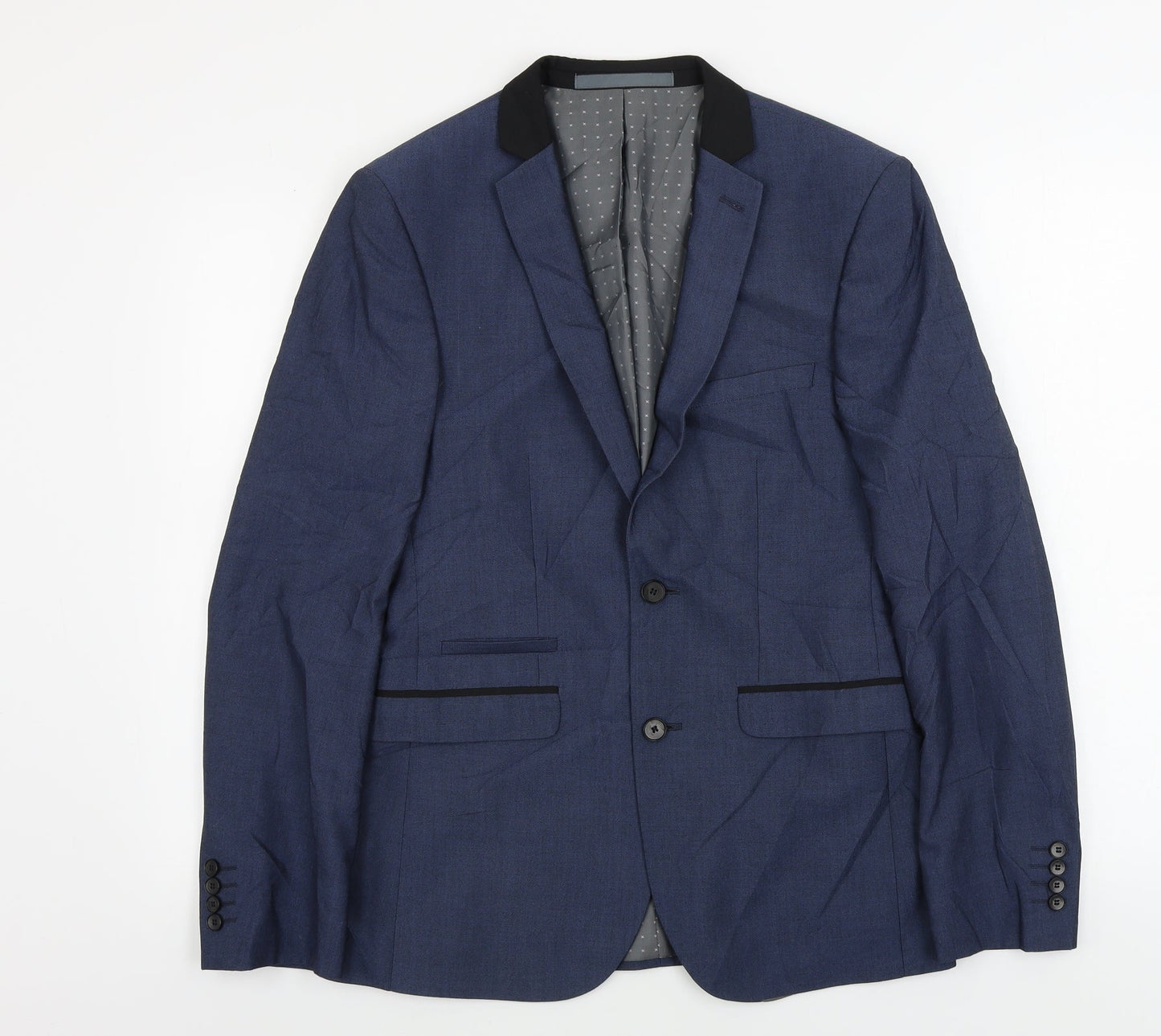 Mens UK Size 36 Burton Regular Blue Suit Jacket