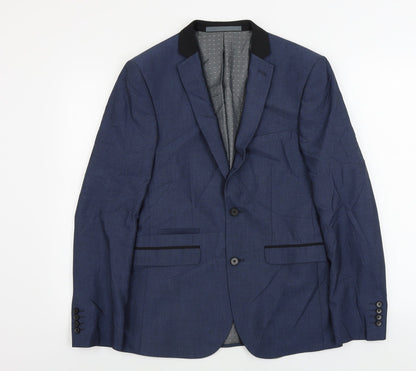 Mens UK Size 36 Burton Regular Blue Suit Jacket