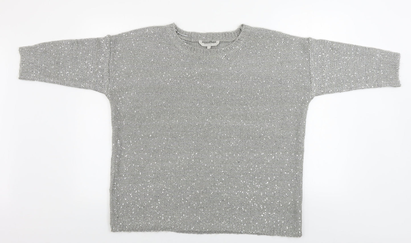 Womens UK Size L Pebble Bay Grey Pullover Jumper