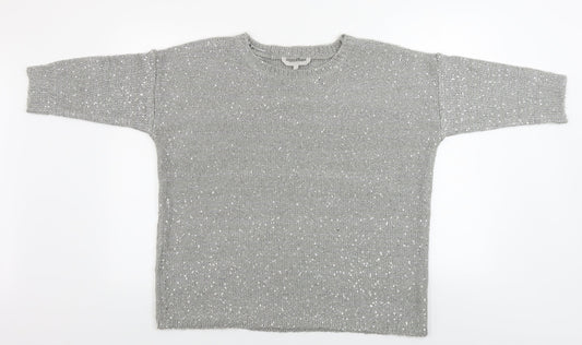 Womens UK Size L Pebble Bay Grey Pullover Jumper