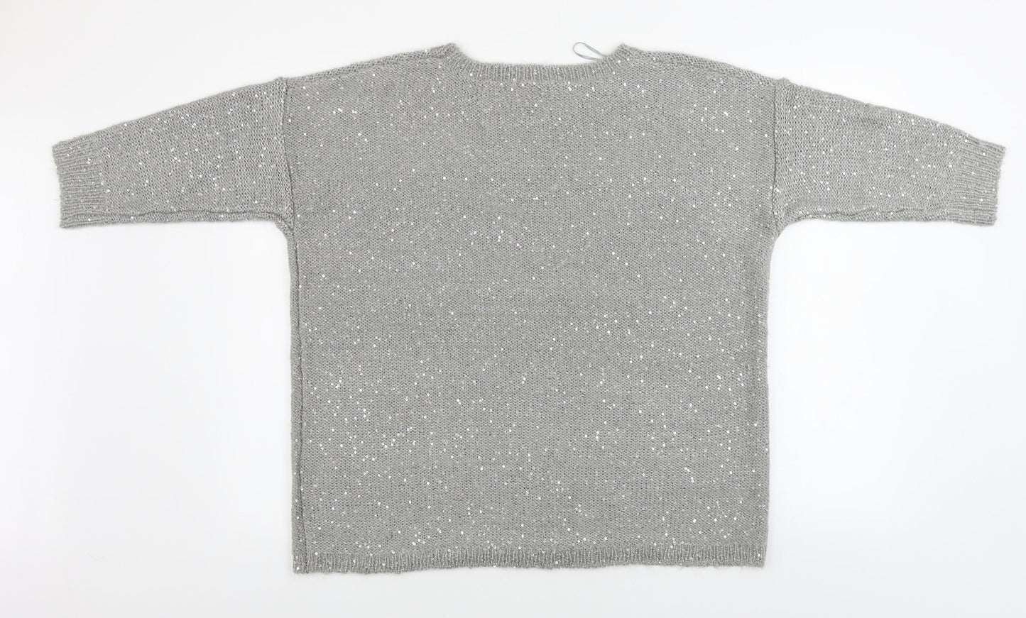 Womens UK Size L Pebble Bay Grey Pullover Jumper