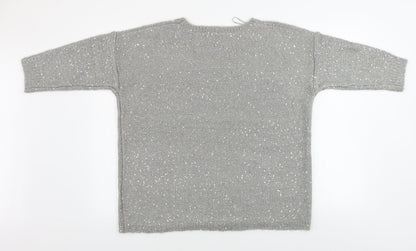 Womens UK Size L Pebble Bay Grey Pullover Jumper