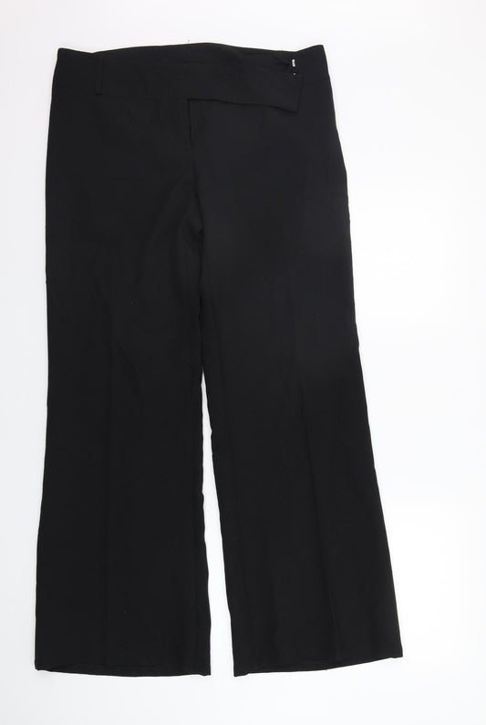 Womens UK Size 14 Internacionale Regular Fit  Black Trousers