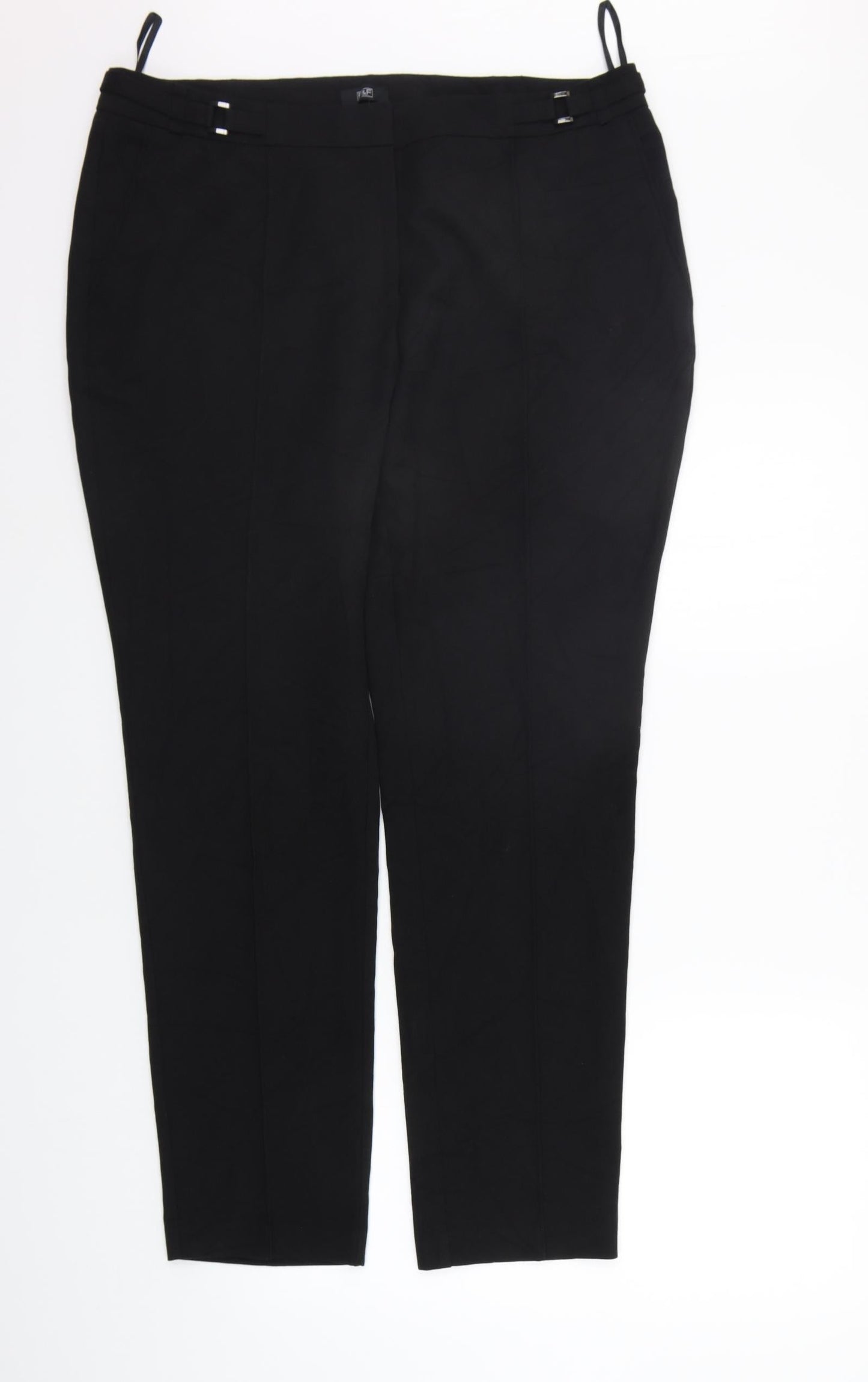 Womens UK Size 16 F&F Regular Fit  Black Trousers