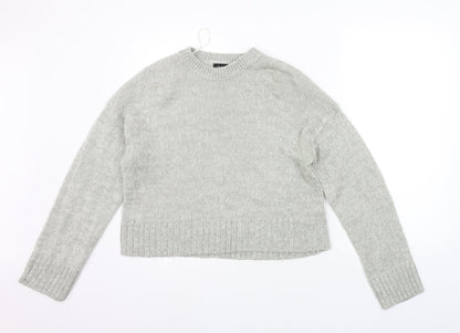 Womens UK Size M New Look Grey Pullover Jumper
