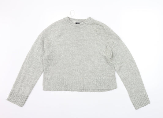 Womens UK Size M New Look Grey Pullover Jumper