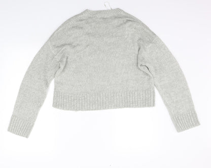 Womens UK Size M New Look Grey Pullover Jumper