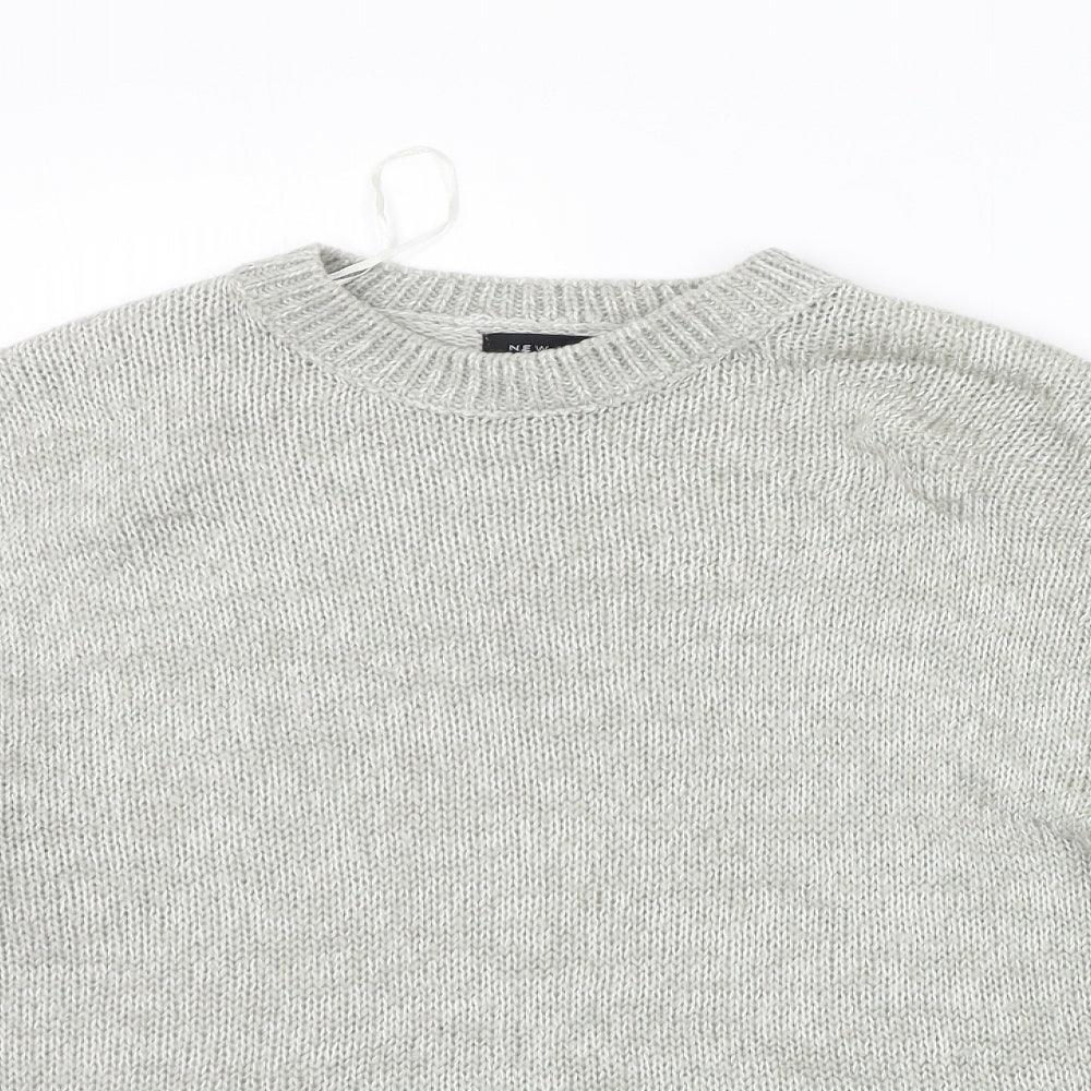 Womens UK Size M New Look Grey Pullover Jumper