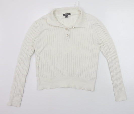 Primark Womens White   Pullover Jumper Size M
