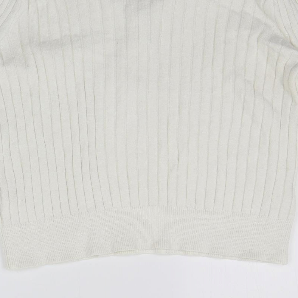 Primark Womens White   Pullover Jumper Size M