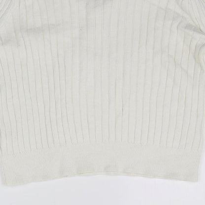 Primark Womens White   Pullover Jumper Size M