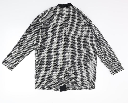 BHS Womens Grey Geometric  Cardigan Jumper Size 10