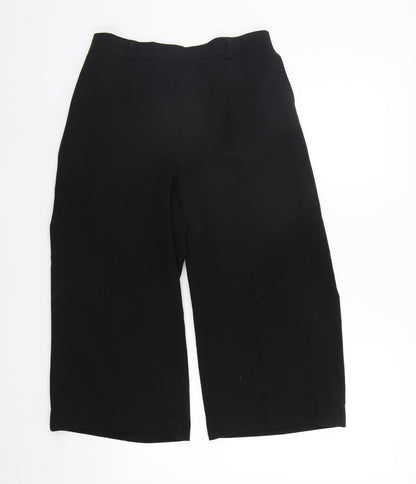 Womens UK Size 14 Preworn Regular Fit  Black Trousers