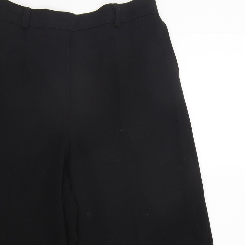 Womens UK Size 14 Preworn Regular Fit  Black Trousers