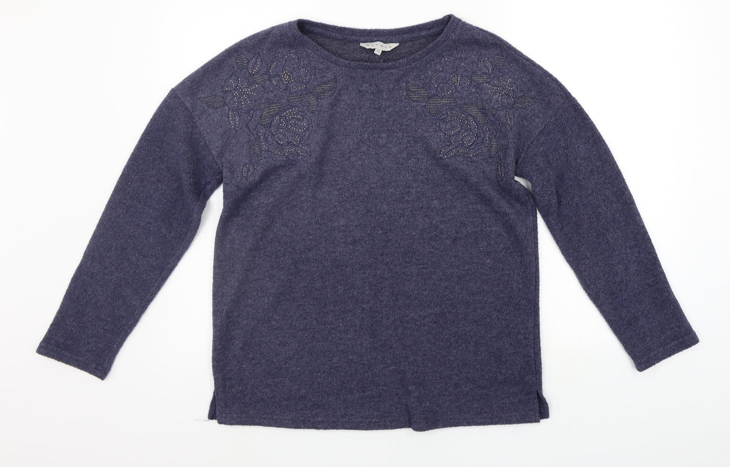 Nutmeg Womens Blue   Pullover Jumper Size 10