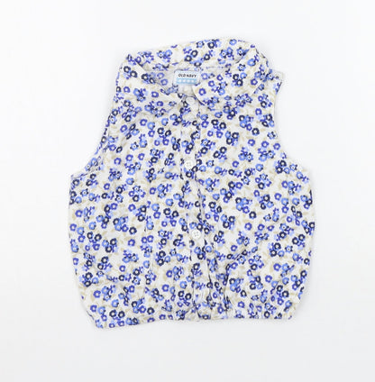 Old Navy Girls White Geometric  Basic Tank Size 2 Years