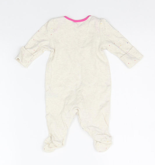 Mothercare Baby Beige Geometric  Babygrow One-Piece Size 0-3 Months