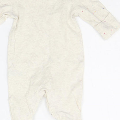Mothercare Baby Beige Geometric  Babygrow One-Piece Size 0-3 Months