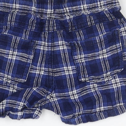 NEXT Boys Blue Check  Cropped Trousers Size 9-12 Months