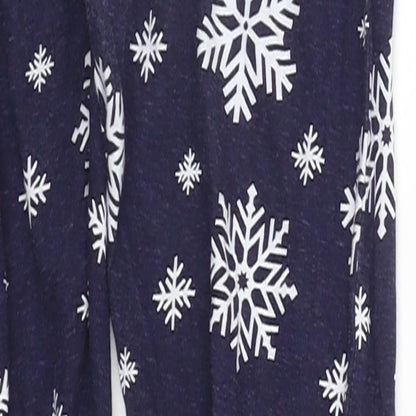 B&M Girls Blue Geometric  Top Pyjama Pants Size 7-8 Years  - SNOW FLAKE