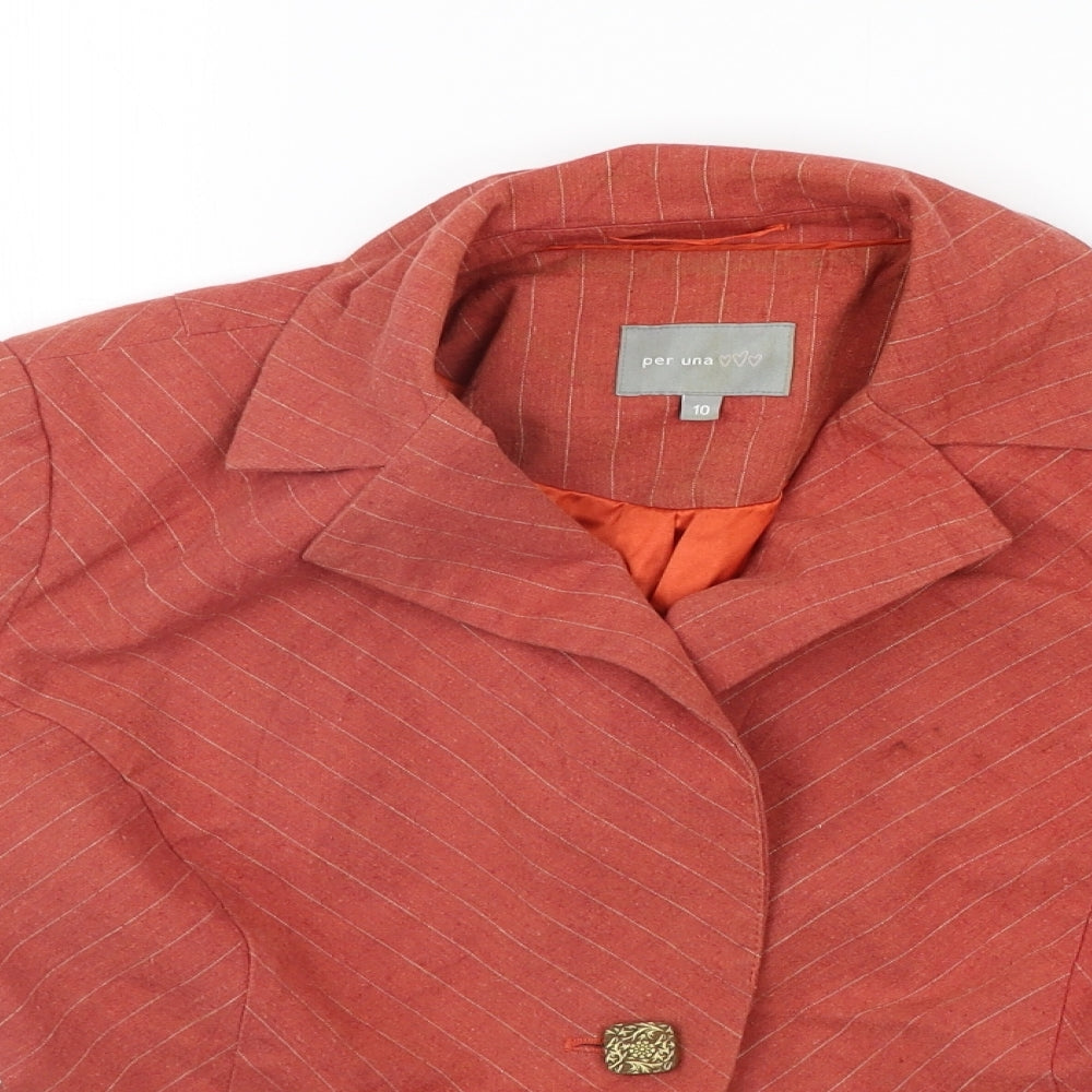Per Una Womens Orange   Jacket Suit Jacket Size 10