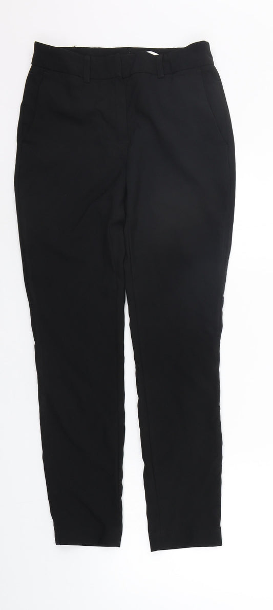 Womens UK Size 4 NEXT Regular Fit Sweatpants Black Trousers