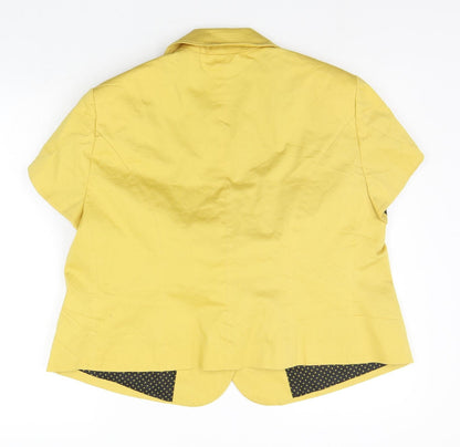 Womens UK Size 12 Marks and Spencer Regular Yellow Blazer