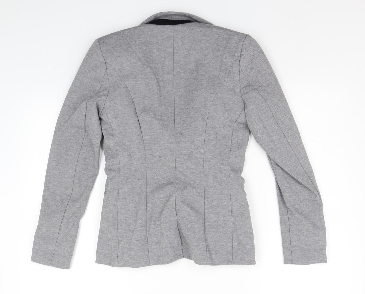H&M Womens Grey Striped  Jacket Suit Jacket Size 6