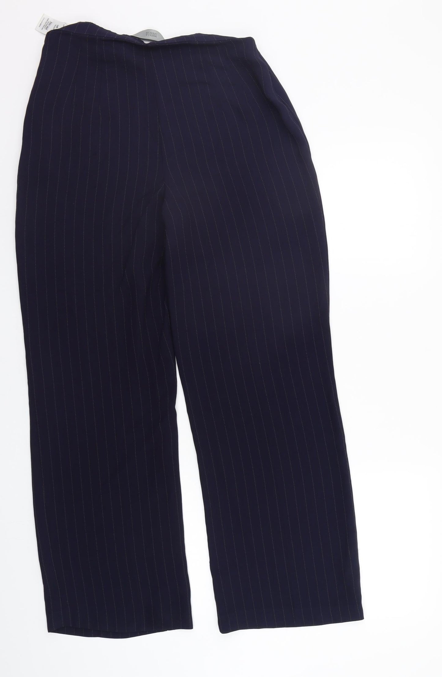 Womens UK Size 12 Marks and Spencer Regular Fit  Blue Trousers