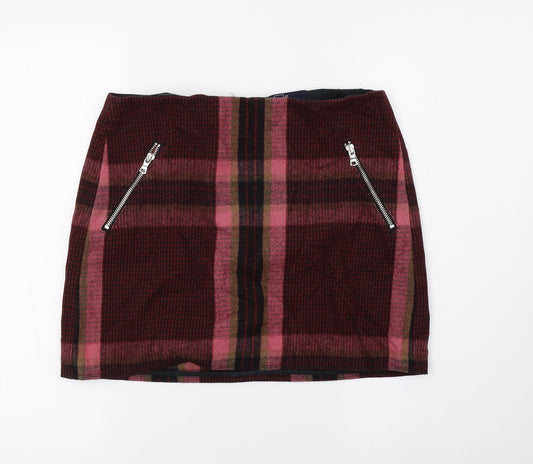 Gap Womens Pink Check  A-Line Skirt Size 8