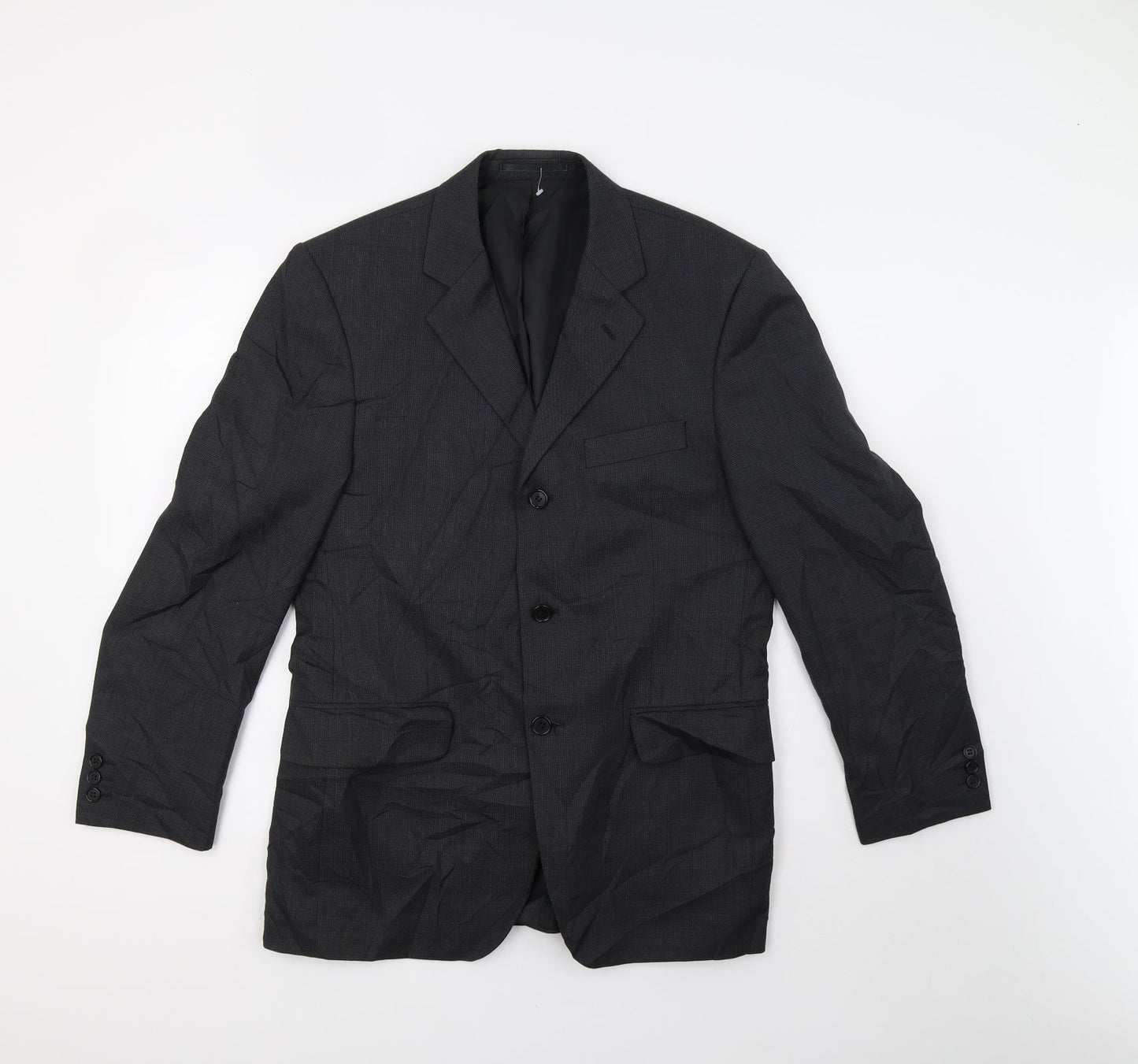 Mens UK Size 38 Burton Regular Grey Suit Jacket