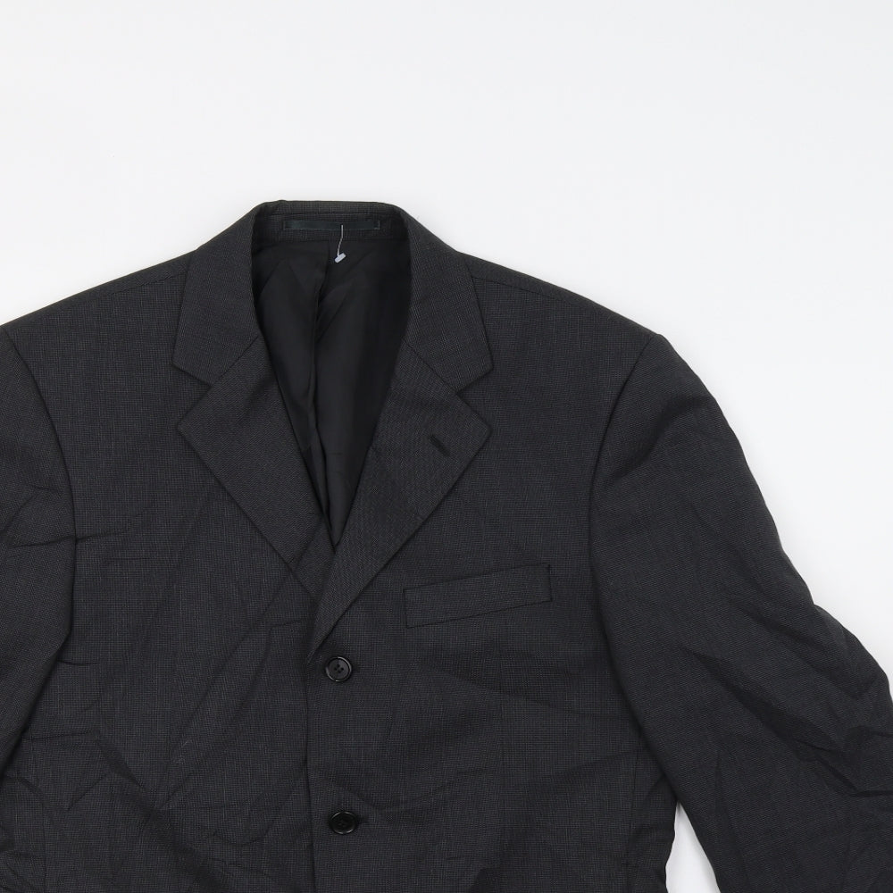 Mens UK Size 38 Burton Regular Grey Suit Jacket
