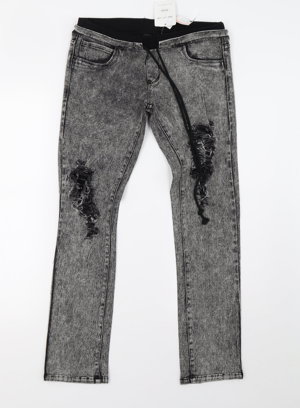 Womens UK Size 10 Preworn Regular Fit Skinny Grey Jeans