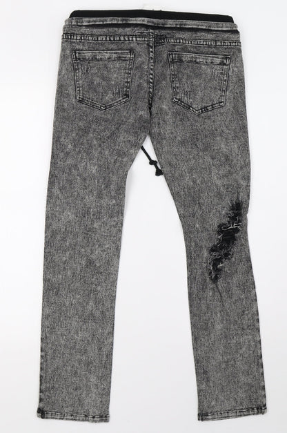 Womens UK Size 10 Preworn Regular Fit Skinny Grey Jeans