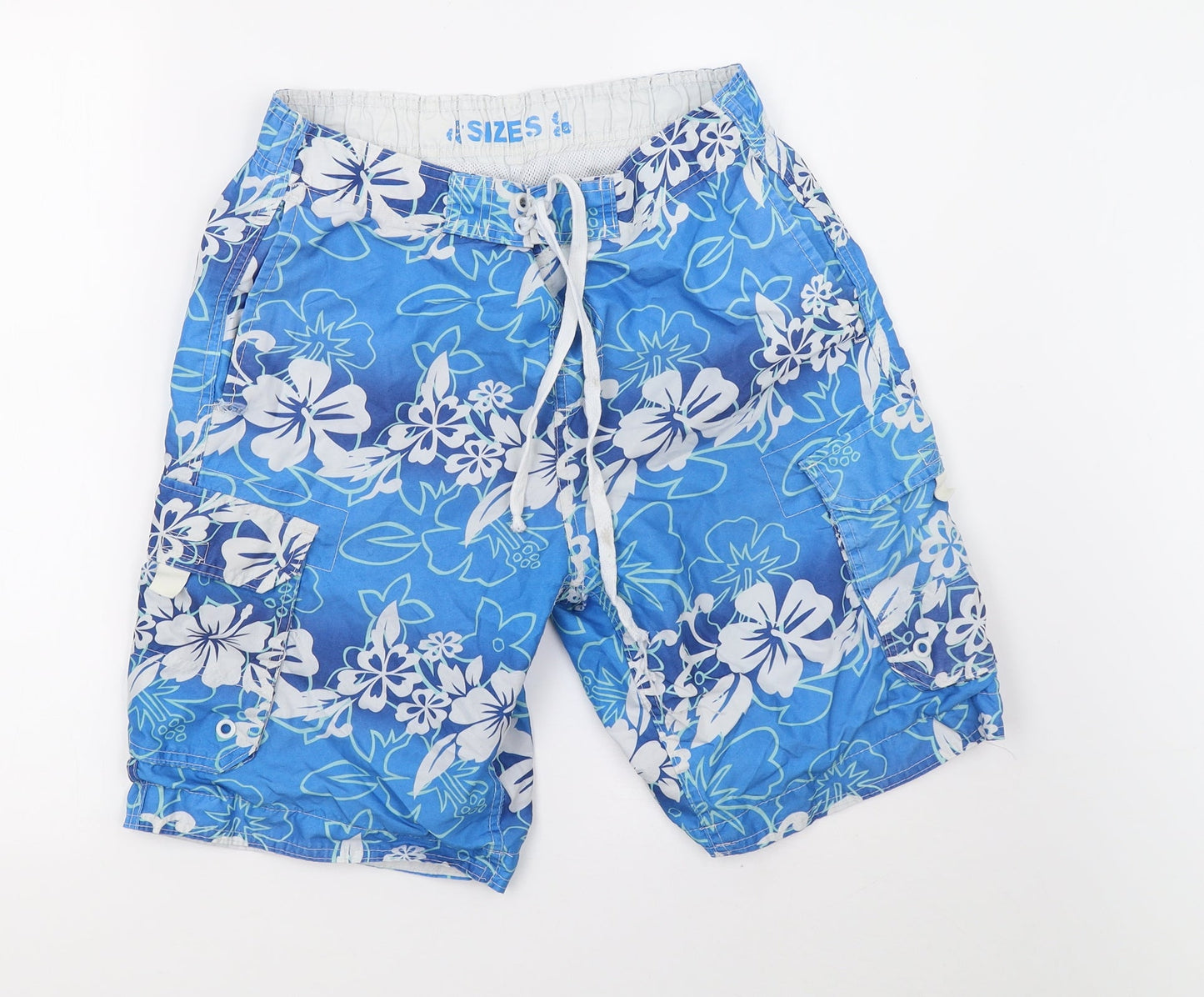 Cedar Wood State Mens Blue Geometric  Sweat Shorts Size S