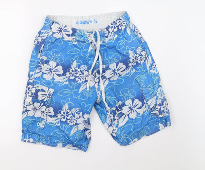 Cedar Wood State Mens Blue Geometric  Sweat Shorts Size S