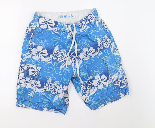 Cedar Wood State Mens Blue Geometric  Sweat Shorts Size S