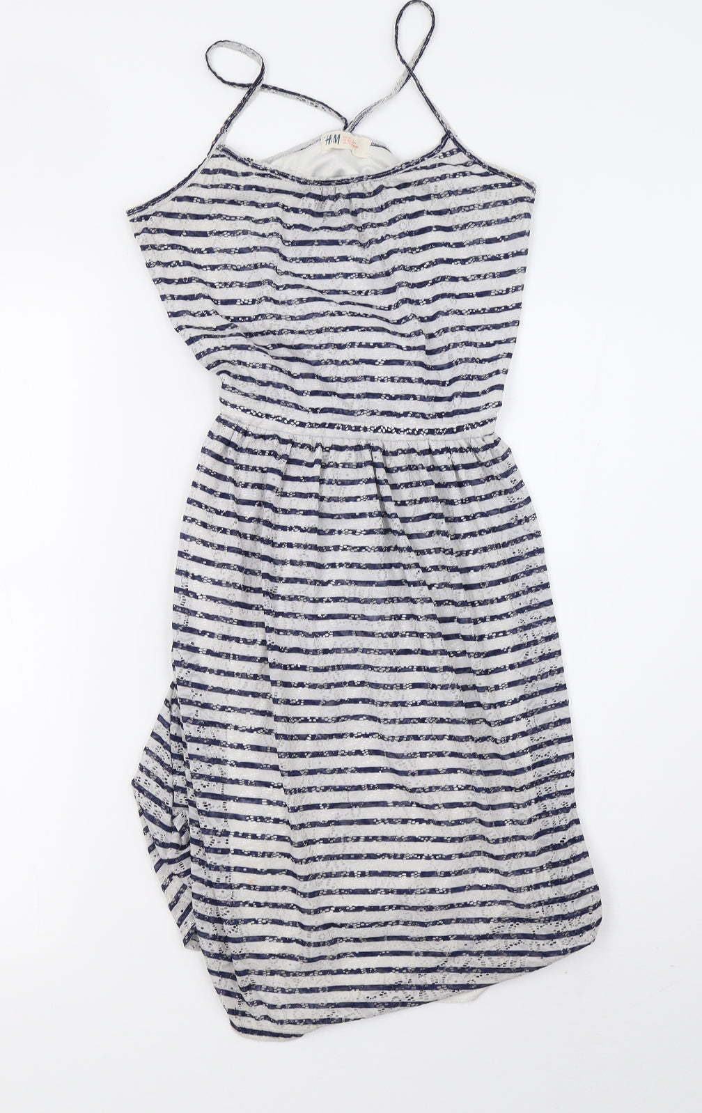 H&M Womens Grey Striped  A-Line  Size S