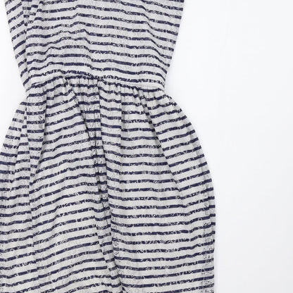 H&M Womens Grey Striped  A-Line  Size S