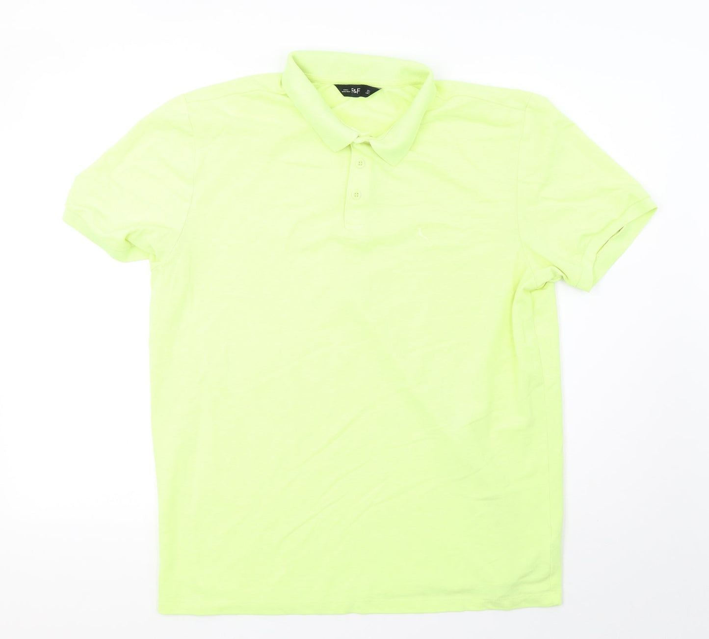 F&F Mens Yellow    Polo Size L