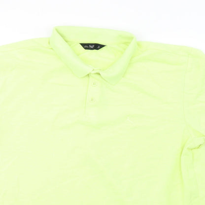 F&F Mens Yellow    Polo Size L